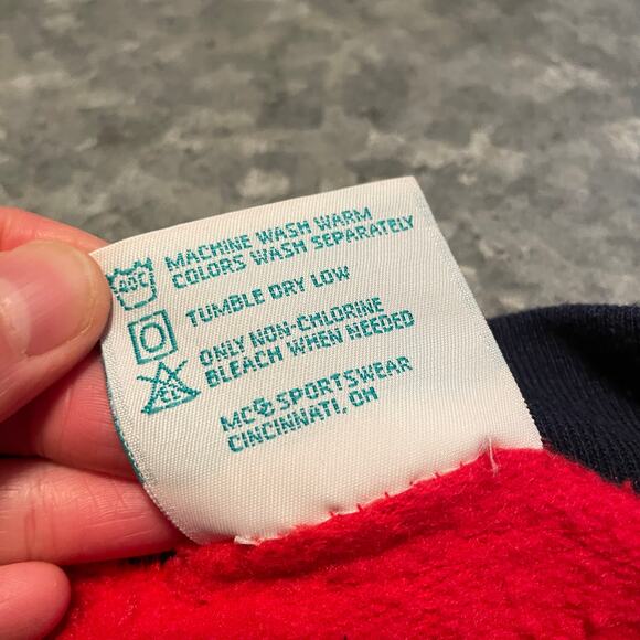 Vintage Snowman Christmas Tree Sweatshirt Womens Large MC Energy Sportswear Red - Picture 6 of 11